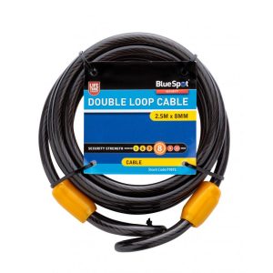 BlueSpot Double Loop Cable 2.5m x 8mm – Black