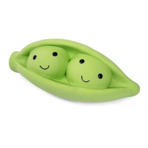 Petface Foodie Faces Latex Pea Pod Dog Toy – Small