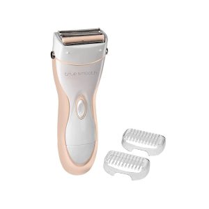BaByliss True Smooth Wet And Dry Battery Lady Shaver Women Trimmer Hair Removal - White/Beige
