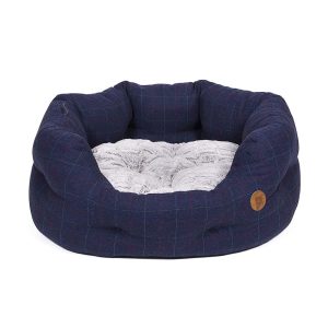 Petface Midnight Tweed Oval Dog Bed – Medium