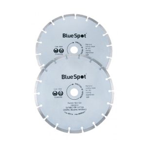 BlueSpot Segmented Diamond Dry Cutting Disc 230mm 2 Piece Set – Silver
