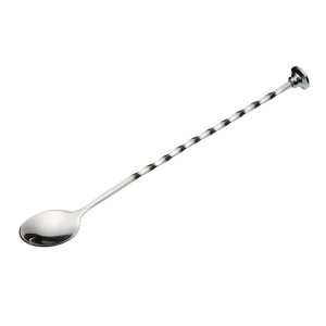 KitchenCraft BarCraft Bar Spoon Cocktail Muddler Mixing Spoon Stainless Steel 28cm - Silver