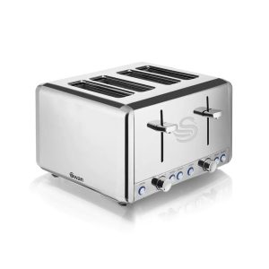 Swan Classic Styled 4 Slice Toaster Polished Stainless Steel 1850 W - Silver