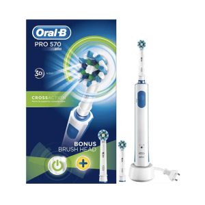 Oral-B Pro 570 Cross Action Electric Toothbrush With 3D Cleaning Action - White