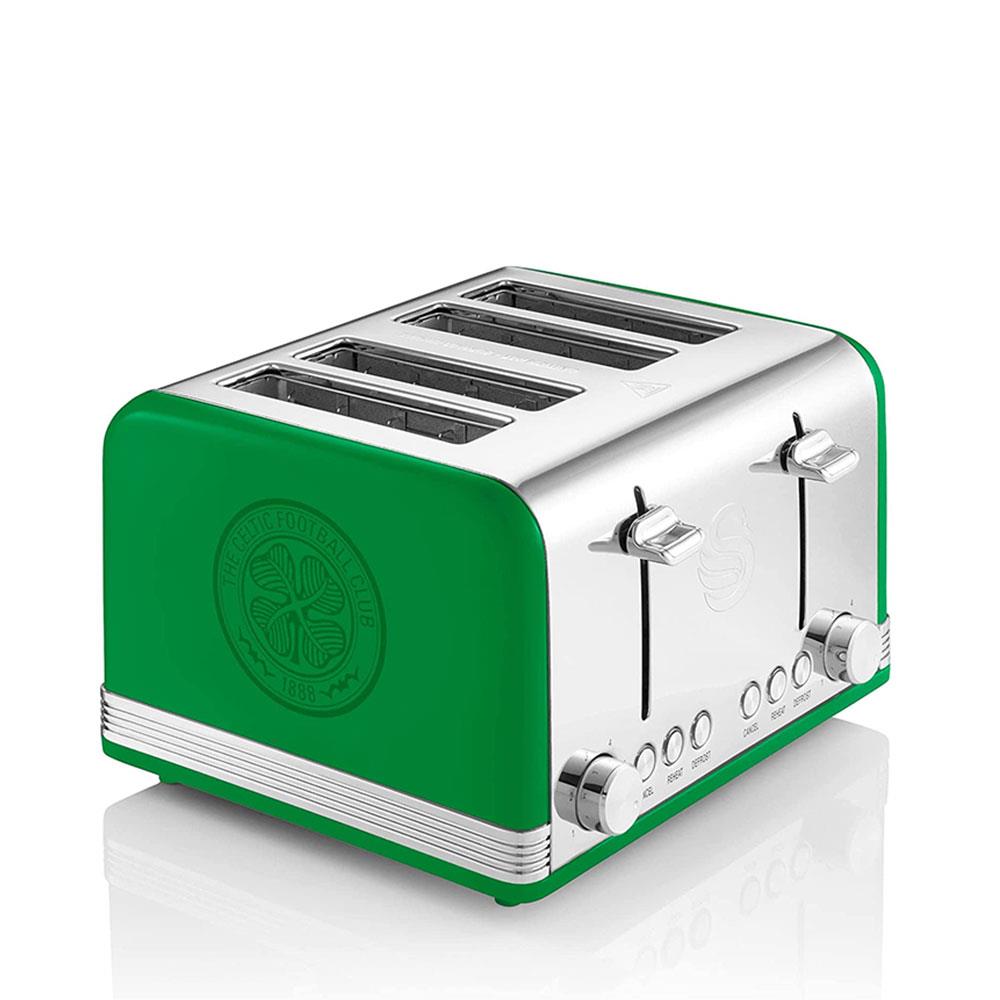 Swan Celtic Retro 4 Slice Toaster With Defrost Reheat And Cancel 