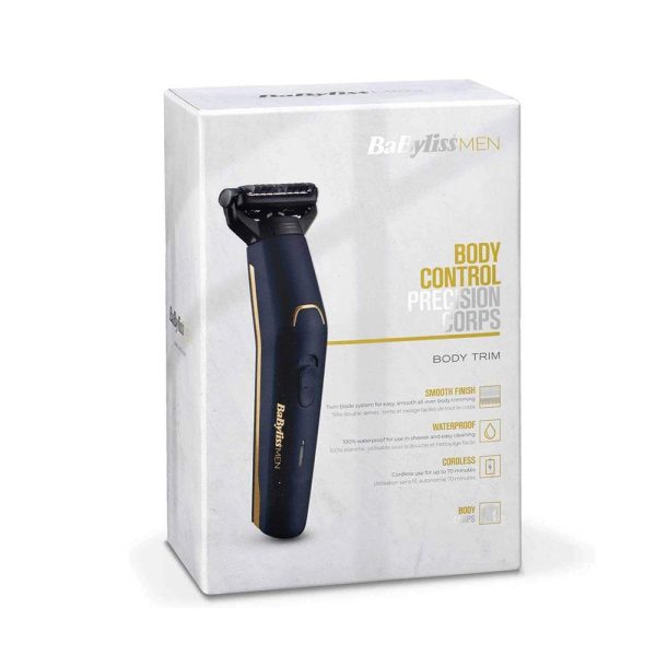 BaByliss Men Smooth Body Groom Facial Trimmers Waterproof - Black - Image 8