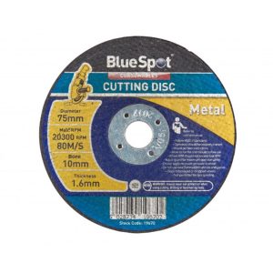 BlueSpot Metal Cutting Disc 75mm – Black