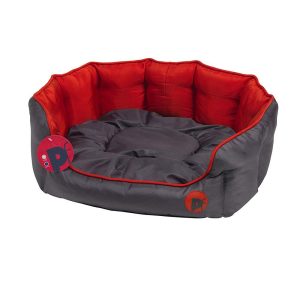 Petface Waterproof Oxford Luxury Oval Dog Bed Small – Red