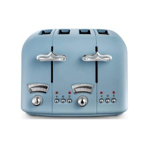 Delonghi Argento Flora 4 Slice Toaster Stainless Steel 1600 W – Blue
