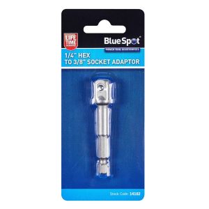 BlueSpot Socket Adaptor 1/4 Inch Hex To 3/8 Inch