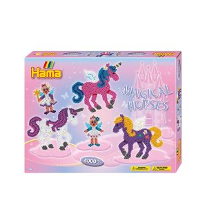 Hama Magical Horses Set Large Activity Box 4000 Colourful Beads - Multicolour