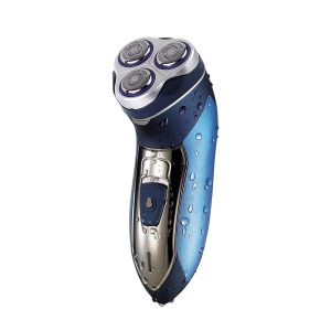 Omega Corded And Cordless Rechargeable Men’s Shaver And Pop-up Trimmer Washable Floating 3 Head – Blue