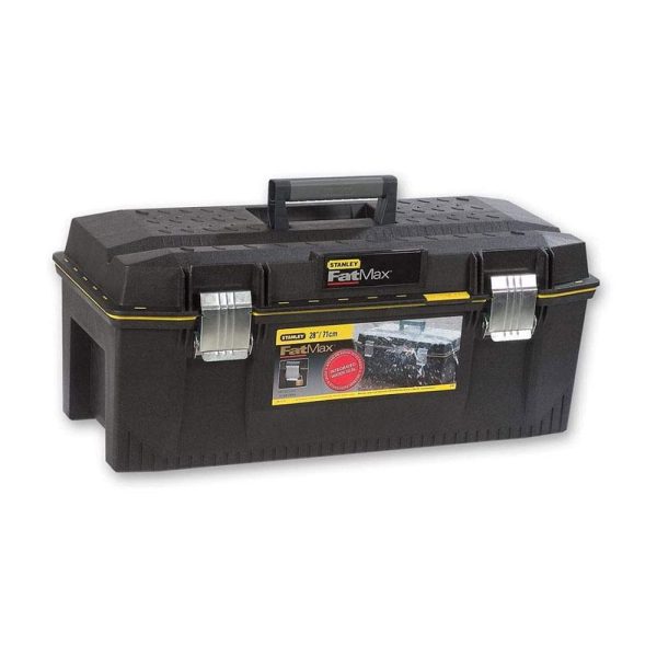 Stanley Fatmax 28 Inch Waterproof Toolbox Storage With Heavy Duty Metal Latch - Black - Image 2