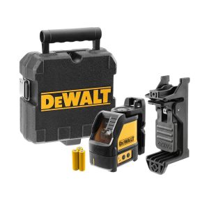 Dewalt 2-Way Self Levelling Cross Line Green Laser With Battery Carry Case And Mounting Bracket – Black/Yellow