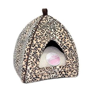 Petface Mollies Luxury Leopard Print Cat Igloo Bed