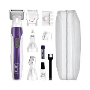 Wahl Pure Radiance Womens Face And Body Hair Remover 4 In 1 Facial Hair Bikini Underarms Legs Trimmer - Purple