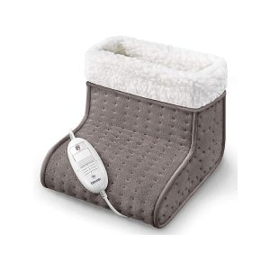Beurer Cosy Electric Foot Warmer For Cold Feet Soft And Breathable 3 Temperature Settings – Taupe