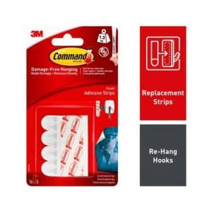 3M Command Adhesive And Refill Strips Small 16 Small Strips 1.3kg Holding Power – White