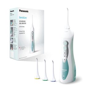 Panasonic DentaCare Rechargeable Dental Oral Irrigator With 2 Water Jet And Air-In Water Stream – White