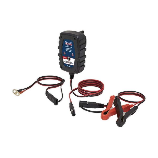 Sealey Compact Smart Trickle Charger And Maintainer 1A 6/12V - Black - Image 2