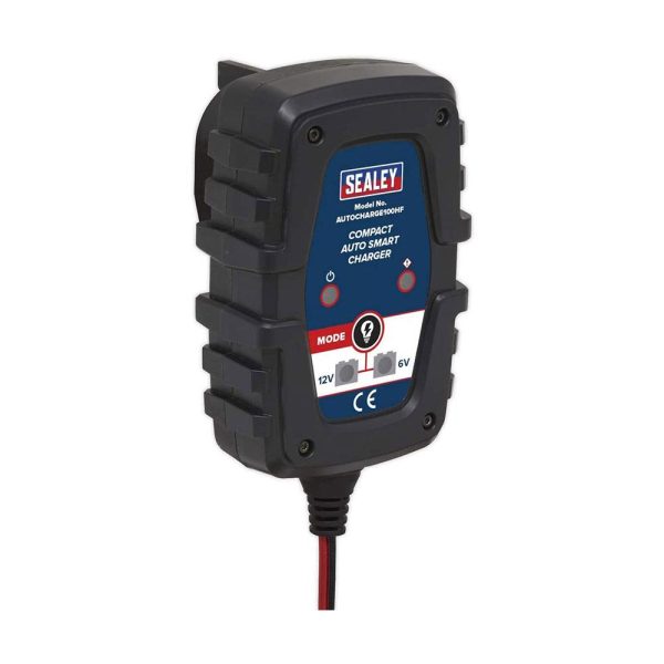 Sealey Compact Smart Trickle Charger And Maintainer 1A 6/12V - Black - Image 3