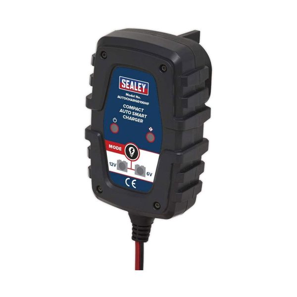 Sealey Compact Smart Trickle Charger And Maintainer 1A 6/12V - Black - Image 4