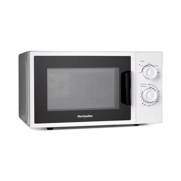 Montpellier Solo Microwave Stainless Steel 700W 20 Litres - White - Image 2