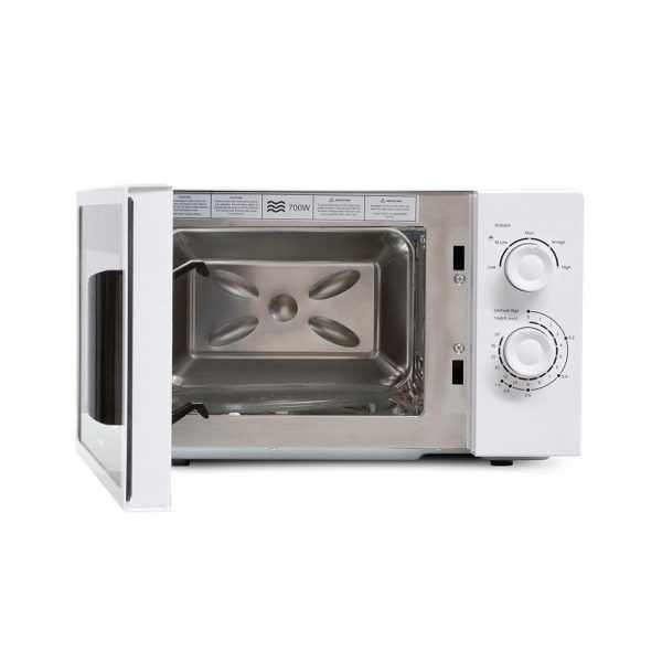 Montpellier Solo Microwave Stainless Steel 700W 20 Litres - White - Image 3