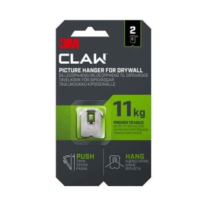 3M Claw Drywall Picture Hanger 11kg - 2 Hangers