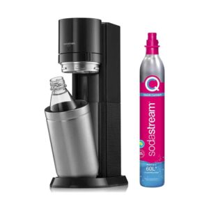 Sodastream Duo Sparkling Water Maker Machine With 1 Litre Reusable Water Bottle And 1 Litre CO2 Gas Cylinder - Black