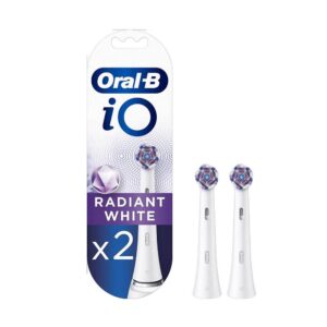 Oral-B iO Radiant White Cleaning Electric Toothbrush Head – 2 Pack