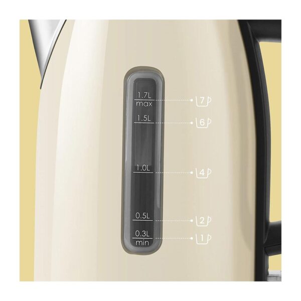 Comfee Electric Kettle Fast Boil Brushed Stainless Steel 3000W 1.7 Litres - Cream - Image 6