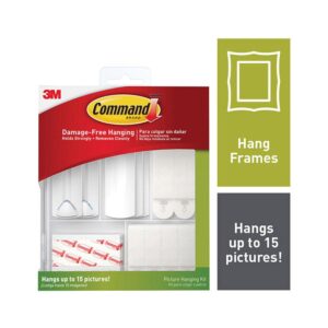3M Command Picture Hanging Kit Small/Large Hangs Up To 15 Pictures - White