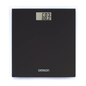 Omron Digital Bathroom Scales With KG ST And LB Measurement 150kg Weight Capacity - Midnight Black