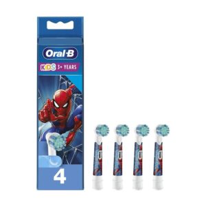 Oral-B Marvel Spider Man Kids Electric Toothbrush Replacement Brush Heads 3+ Years - 4 Pack