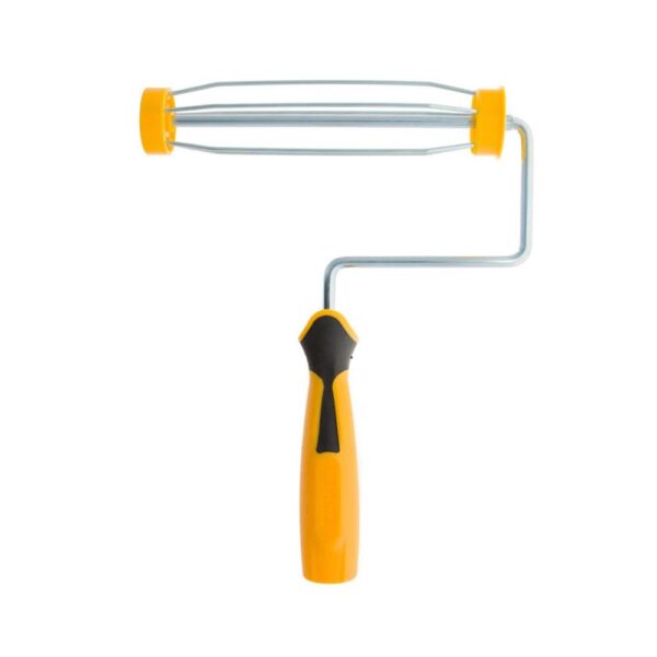 Coral Easy Coater 9 Inch Paint Roller Frame With Soft Grip Handle And Cage Design - Yellow