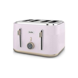 Breville Obliq 4 Slice Toaster With Defrost Reheat High Lift Function 2100W - Lilac And Pale Gold