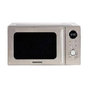 Daewoo 20 Litre Digital Microwave And Grill With 5 Power Levels And Auto Defrost 700W - Silver