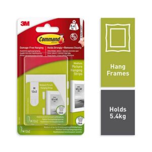 3M Command Picture Hanging Strips Medium 12 Sets Of Medium Strips Value Pack - White