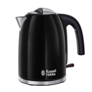Russell Hobbs Colors Plus Electric Jug Kettle Stainless Steel 3000W 1.7 Litre - Black