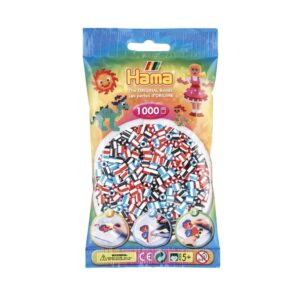 Hama 1000 Beads In Bag Striped Mix 91 Plastic – Multicolour