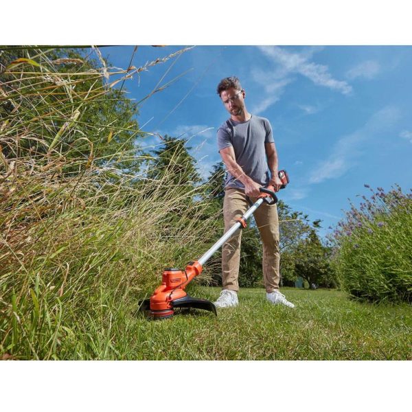 Black & Decker 36V Cordless String Trimmer 33cm 7300 RPM Bare - Black/Orange - Image 2