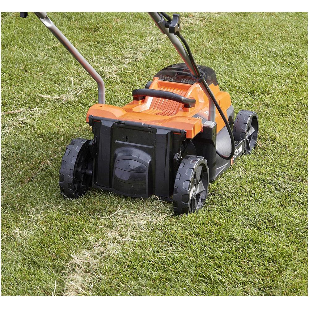 Black & Decker 36V Cordless Compact Lawn Mower 33cm 2.0Ah – Orange ...