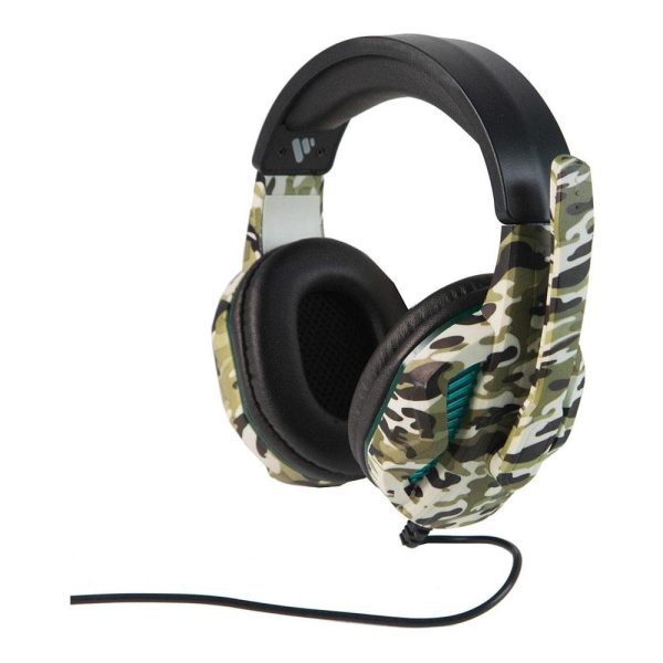 Vybe Camo Wired Gaming Headset With LED Lights - Jungle Green - Image 3