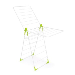 Orwell Super X Wing Clothes Airer Foldable Clothes Drying Rack Adjustable Wings - White/Green