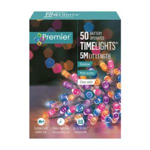 Premier 50 LED Multi Action Battery Operated Christmas Lights