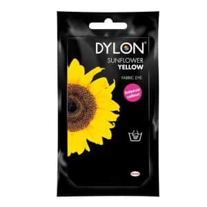 Dylon Hand Fabric Dye Sachet For Clothes And Soft Furnishings 50g - Sunflower Yellow