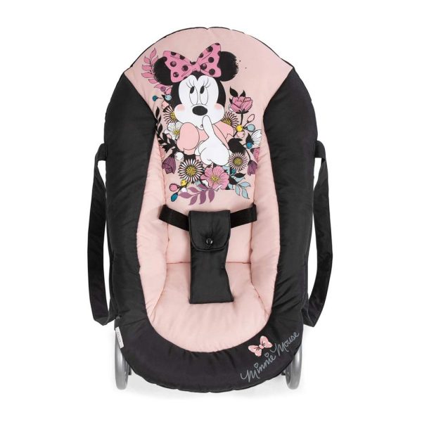 Hauck Disney Rocky Baby Rocker Bouncer Adjustable Backrest Seat Belt And Carry Handles - Minnie Sweetheart - Image 2