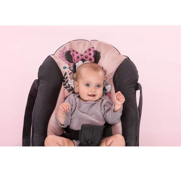 Hauck Disney Rocky Baby Rocker Bouncer Adjustable Backrest Seat Belt And Carry Handles - Minnie Sweetheart - Image 10