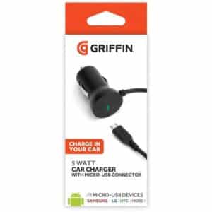 Griffin 1A 5W Car Charger With Micro-USB Connector - Black